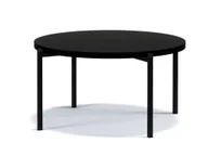 Ławy i stoliki kawowe - Stolik Kawowy SIGMA SM-01 Czarny Mat Do Salonu Czarne Metalowe Nogi Okrągły - miniaturka - grafika 1