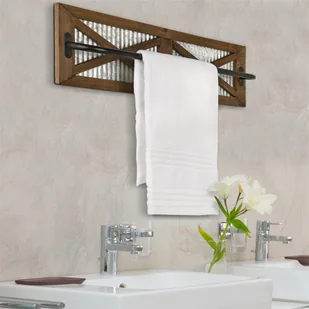 Mucola Wieszak na ręczniki Wieszak na ręczniki Brązowy Ocynkowany metal Konsola umywalkowa 60x15 Lite drewno Kuchnia Łazienka Umywalka Rustykalny - Ręczniki Mucola Wieszak na ręczniki Wieszak na ręczniki Brązowy Ocynkowany metal Konsola umywalkowa 60x15 Lite drewno Kuchnia Łazienka Umywalka Rustykalny - Ręczniki - miniaturka - grafika 1