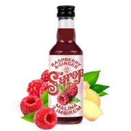 Syropy i koncentraty owocowe - Syrop MALINA IMBIR do herbaty drinków prezent odporność zdrowie 200 ml - miniaturka - grafika 1