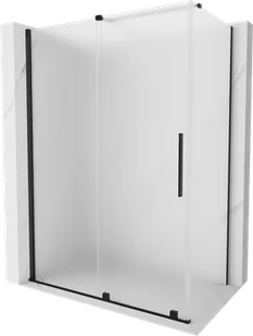 Mexen Velar kabina prysznicowa rozsuwana 160x80 cm, szron, czarna - 871-160-080-31-70 - Kabiny prysznicowe - miniaturka - grafika 1
