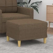 Pufy i podnóżki - Podnóżek, brązowy, 60x50x41 cm, tapicerowany tkaniną - miniaturka - grafika 1