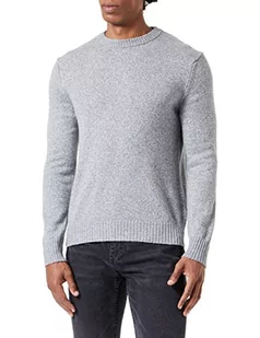 United Colors of Benetton sweter męski, szary melanż 81e, XXL - Swetry męskie - miniaturka - grafika 1