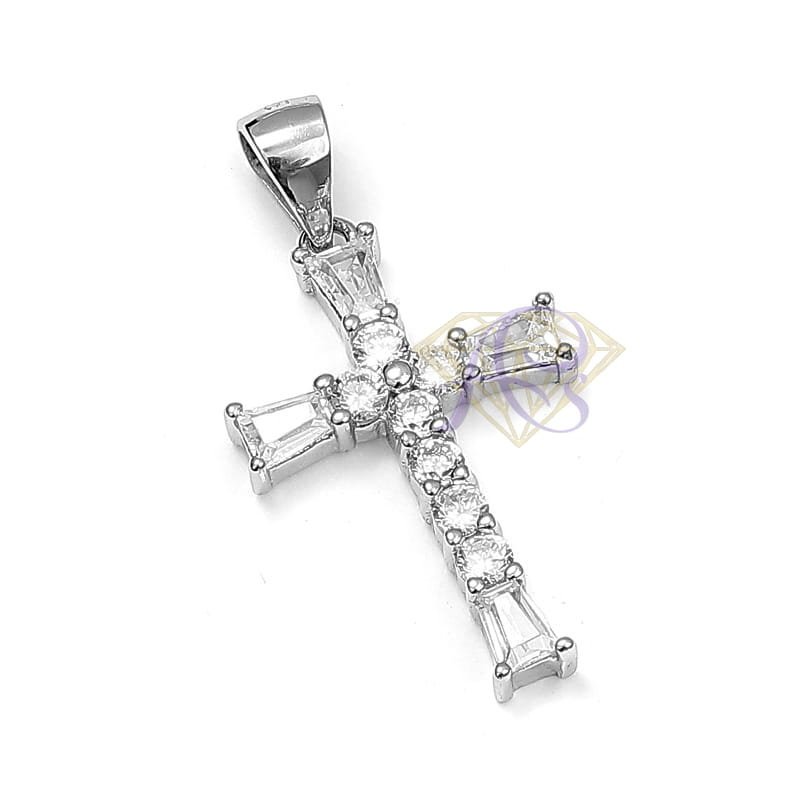 Krzyżyk srebrny Ag 925 z cyrkoniami KRZS13