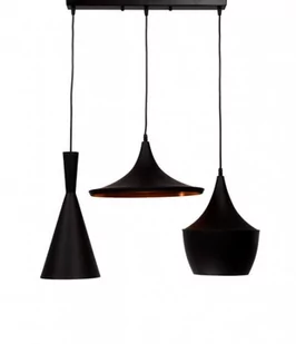 Lumina Deco LAMPA wisząca FOGGI LDP 7712-3 Deco metalowa OPRAWA zwis czarny - Lampy sufitowe - miniaturka - grafika 1