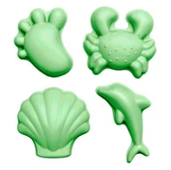 Zabawki do piasku - Scrunch Bucket Funkit World funkit world - Silikonowe Foremki do piasku 4 szt. zielone - miniaturka - grafika 1