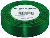 Pasmanteria - Brewis Wstążka dekoracyjna satynowa 25mm/32m zielona 19 - miniaturka - grafika 1