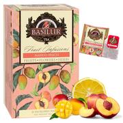 Herbata - BASILUR Fruit Infusions - Owocowa herbata bezkofeinowa z naturalnym aromatem brzoskwini, mango i cytrusów, w saszetkach 20 x 2 g x1 - miniaturka - grafika 1