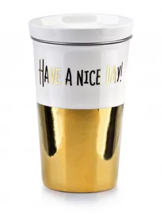 Mondex Lumarko Lumarko GOLD CHIC Kubek z pokrywką 410ml +zaparzacz HTPT7814 4 - Kubki - miniaturka - grafika 1