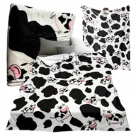 Koce i narzuty dla dzieci - Koc Kocyk Krowa Zimowy Ciepły Polarowy Krówka Narzuta 130x150 - miniaturka - grafika 1