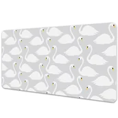 Podkładki na biurko - Mata z nadrukiem na biurko Łabędzie białe 90x45 cm - miniaturka - grafika 1