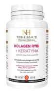 Włosy, skóra, paznokcie - NOBLE HEALTH Noble health Kolagen rybi + Keratyna x 60 kaps - miniaturka - grafika 1