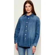 Koszule damskie - Calvin Klein Jeans Jeansowa koszula Oversize fit - miniaturka - grafika 1