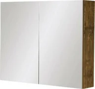 Szafki łazienkowe - Szafka łazienkowa z lustrem antyczne drewno 80x65cm FOKUS - miniaturka - grafika 1