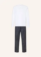 Piżamy męskie - Calvin Klein Piżama Cotton Poplin weiss - miniaturka - grafika 1