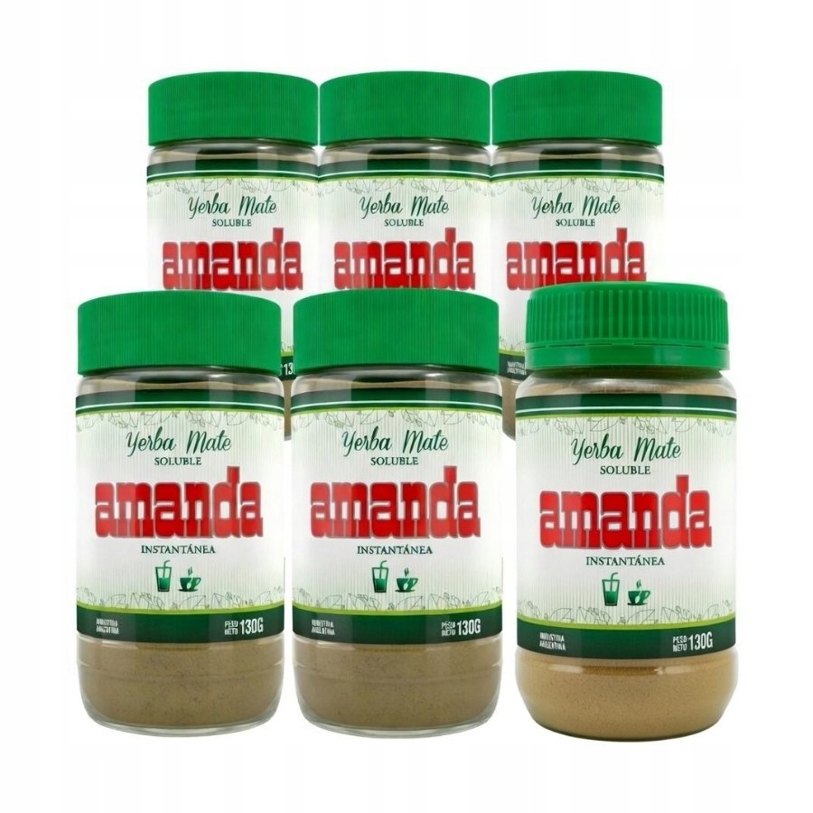 Zestaw: Rozpuszczalna Yerba Mate Amanda 6x 130 g Aż 780g!