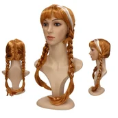 Dodatki do strojów karnawałowych - Peruka Warkocz Frozen Anna 60cm - miniaturka - grafika 1