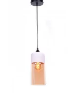 Lampy sufitowe - Lumina Deco Deco LAMPA WISZĄCA LOFT INDUSTRIALNA BIAŁA ZENIA - miniaturka - grafika 1