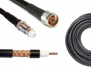 Konektor antenowy 10m wtyki Nm - FMEż przewód SRF240 - Kable - miniaturka - grafika 1