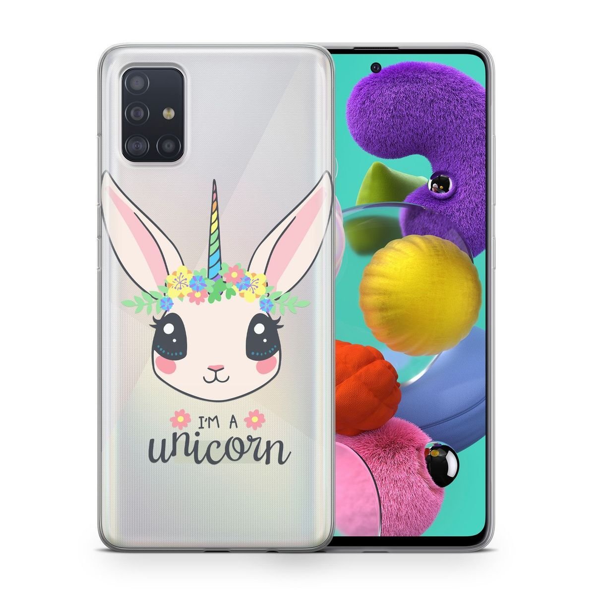 Etui na telefon komórkowy Pokrowiec ochronny na Samsung Galaxy S20 FE Pokrowiec na etui Bumper Cases TPU, Model: Samsung Galaxy S20 FE, Wybierz motyw: Unicorn Bunny