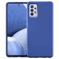 Etui i futerały do telefonów - Silicone Case elastyczne silikonowe etui pokrowiec Samsung Galaxy A32 4G ciemnoniebieski - miniaturka - grafika 1