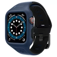 Akcesoria do smartwatchy - Spigen Etui z paskiem Liquid Air Pro Apple Watch SE/6/5/4 - 44mm, granatowo-czarne 8809756640940 - miniaturka - grafika 1