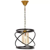 Lampy sufitowe - LAMPA WISZĄCA LOFT CZARNO-MOSIĘŻNA MOZA W1 - miniaturka - grafika 1