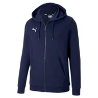 Bluzy sportowe męskie - Bluza męska Puma teamGOAL 23 Casuals Hooded Jacket granatowa - miniaturka - grafika 1