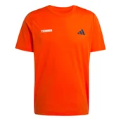Koszulki sportowe męskie - Koszulka męska adidas Tennis Hot Egg Graphic T-Shirt Pure Orange M - miniaturka - grafika 1