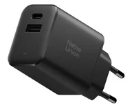 Ładowarki do telefonów - Native Union Fast GaN Charger PD 45W 2 ports black - miniaturka - grafika 1