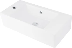 Deante Hiacynt New umywalka 51x25 cm nablatowa prostokątna biała CDY6U2L - Umywalki - miniaturka - grafika 1