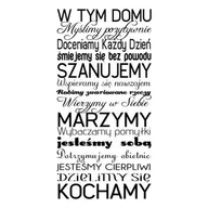 Naklejki na ścianę - Napis na ścianę, naklejka 120x60cm wybór koloru - W tym domu - 165 - miniaturka - grafika 1
