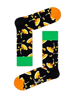 Happy Socks Mac & Cheese Sock, kolorowe i zabawne, Skarpety dla kobiet i mężczyzn, Czarny (41-46) - Skarpetki męskie - miniaturka - grafika 1