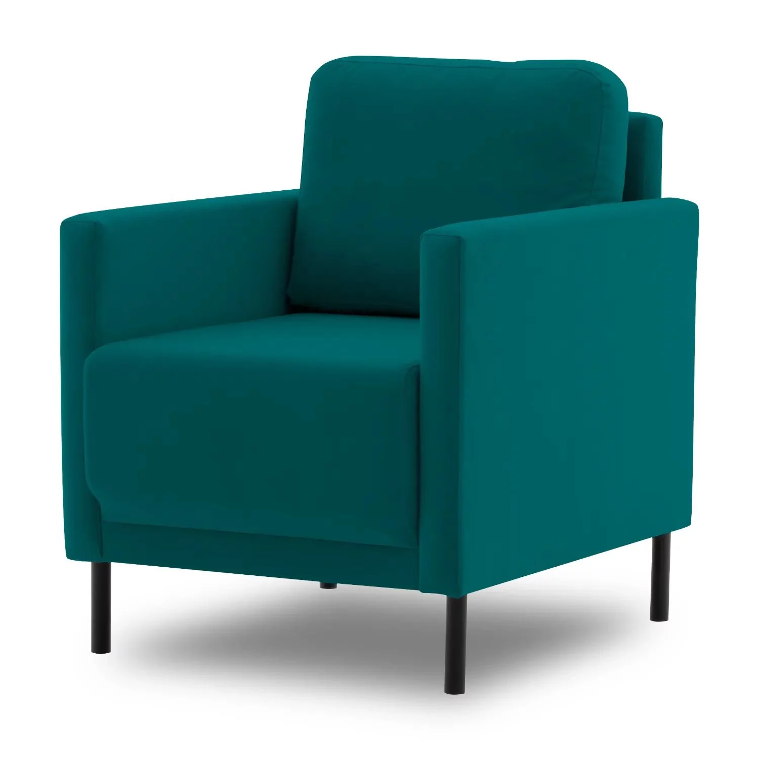 Fotel welurowy do salonu, Laya 55, 70x94x90 cm, turkusowy