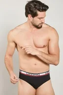 Majtki męskie - Slipy męskie bawełniane (2pack) czarne z logotypem Kappa K1114 - miniaturka - grafika 1