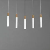 Lampy sufitowe - Milagro Lampa wisząca SOLO SAWN WHITE PATINATED WOOD 5x mini GU10 MLP7477 - miniaturka - grafika 1