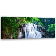 Obrazy i zdjęcia na płótnie - Feeby Obraz na płótnie, Wodospad Natura Zielony 150x50cm - miniaturka - grafika 1