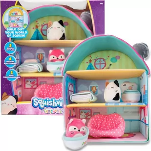 Squishville by Squishmallows Squishville by Squishmallows SQM0049 domek miejski Fifi, dwa 2 mini-szaszłyki i 4 akcesoria meblowe, nieodparcie miękkie pluszowe zabawki, 3 podłogi do odkrycia SQM0049 - Maskotki i pluszaki - miniaturka - grafika 2