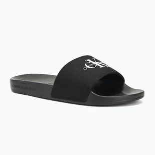 Klapki damskie Calvin Klein YW0YW01835 Slide Monogram Wn black/bright white - Klapki i japonki damskie - miniaturka - grafika 1