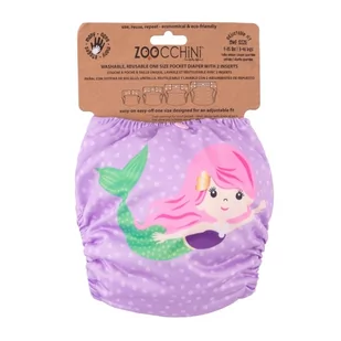 Zoocchini Pieluszka Wielorazowa Aio Z 2 Wkładami Syrenka - Pieluchy - miniaturka - grafika 1