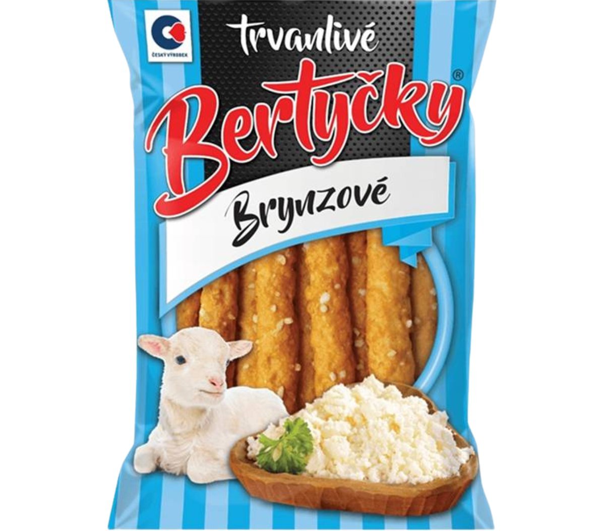 Bertycky czeskie paluszki o smaku bryndzy 90g