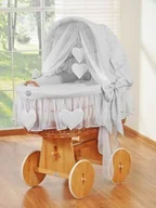 Łóżeczka i kojce - My Sweet Baby Kosz Mojżesza z budką- Amelie szary - miniaturka - grafika 1
