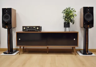 Sonorous Drewniana szafka rtv RETRO RTRA-140-VIC-BLK szerokość 140 cm RTRA-140-VIC-BLK - Szafki RTV - miniaturka - grafika 3