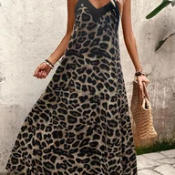 Inne - TEMU Stylowe i eleganckie sukienki spaghetti z panterką dla kobiet - miniaturka - grafika 1