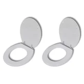 Deski sedesowe - Deski sedesowe, 2 szt., MDF, białe - miniaturka - grafika 1