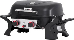 GRILL GAZOWY PRZENOŚNY YAKE, 2 PALNIKI, 5KW YAKE - Grille gazowe - miniaturka - grafika 1