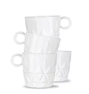 Piknikowy Kubek Biały, 4-Pak 200 Ml - Kubki - miniaturka - grafika 1
