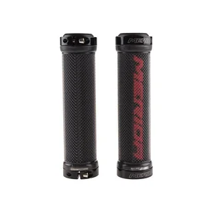 MERIDA Chwyty kierownicy 2 pierścienie guma GP-MD016 czerwony napis 130mm C0219 - Akcesoria rowerowe - miniaturka - grafika 1