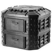 Kompostowniki - Kompostownik ogrodowy Nybro 600L, czarny - miniaturka - grafika 1