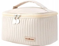 Kosmetyczki, organizery i kuferki - Kosmetyczka podróżna damska skórzana na kosmetyki duża kuferek do samolotu - miniaturka - grafika 1