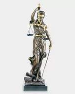 Figurki dekoracyjne - Temida Bogini Sprawiedliwości 75 cm Rzeźba z Brązu Złota Patyna - miniaturka - grafika 1